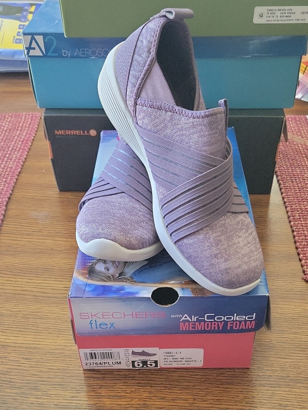 Skechers Women’s Slip-On Athletic Sneakers - Plum